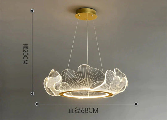 Mancos - Acrylic Leaves Led  Modern  Chandelier