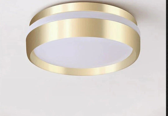 Mara-Modern Minimalist Gateway Round Gold LED Small Ceiling Lamp