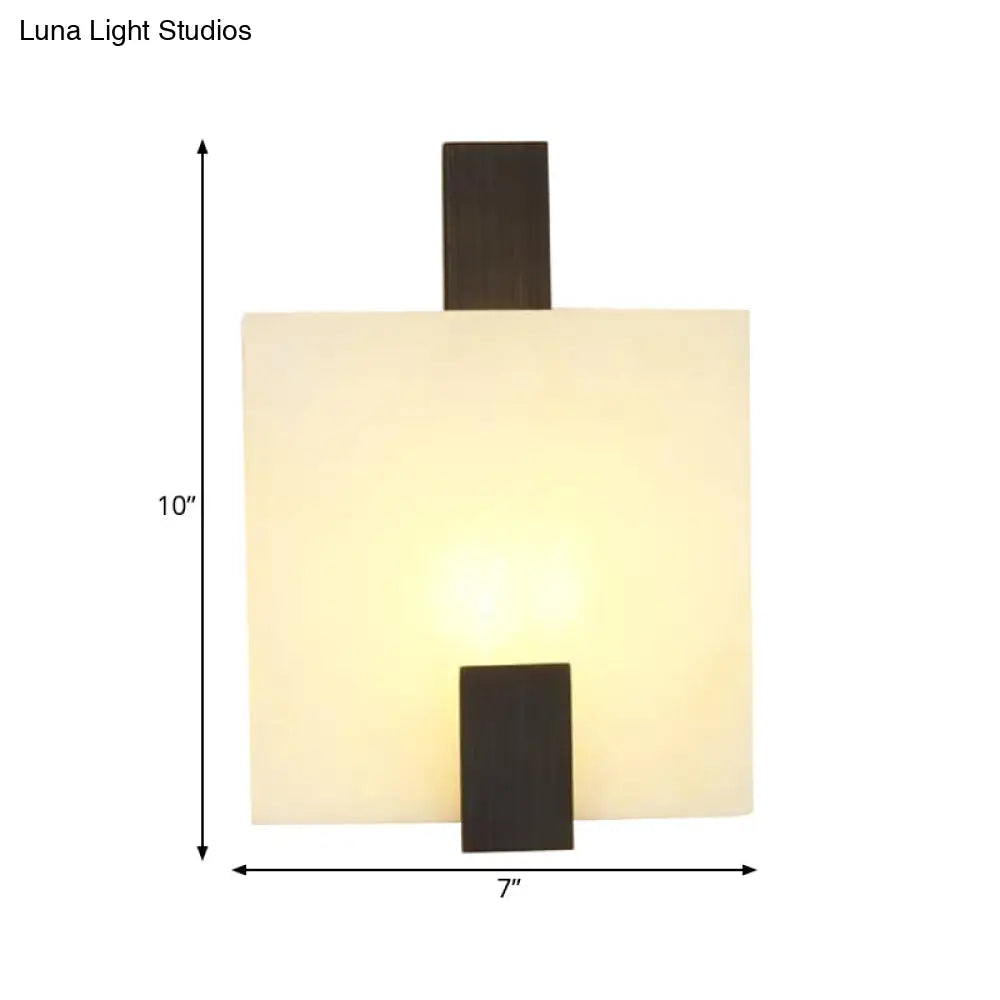 Marble Flush Wall Sconce - Colonial Led Lighting In Gold/Black