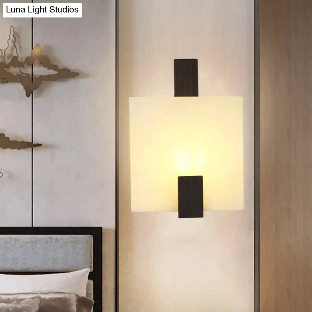 Marble Flush Wall Sconce - Colonial Led Lighting In Gold/Black