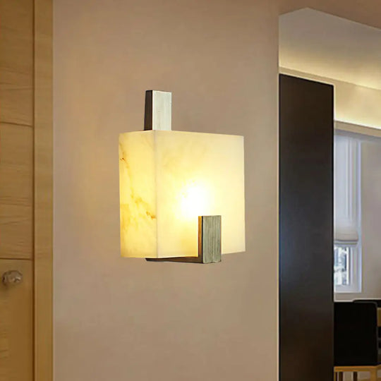 Marble Flush Wall Sconce - Colonial Led Lighting In Gold/Black Gold