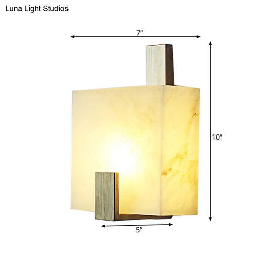 Marble Flush Wall Sconce - Colonial Led Lighting In Gold/Black