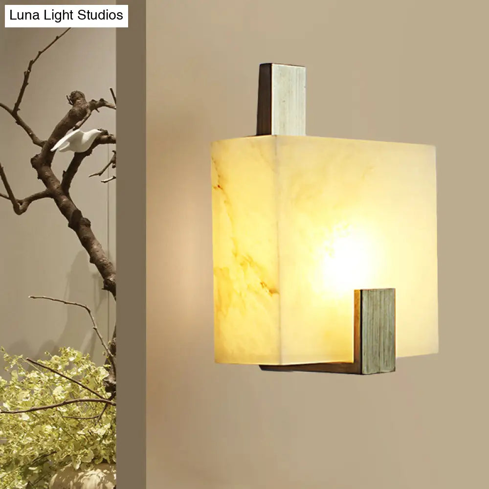 Marble Flush Wall Sconce - Colonial Led Lighting In Gold/Black