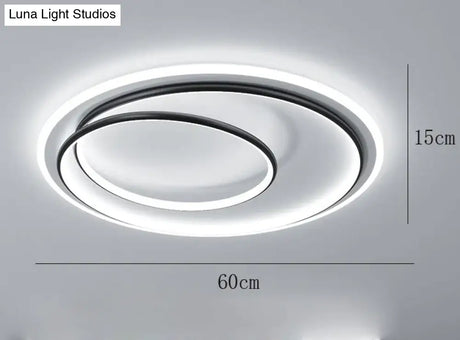 Master Bedroom Study Simple Modern Atmosphere Personalized Creative Led Room Ceiling Lamp Black /