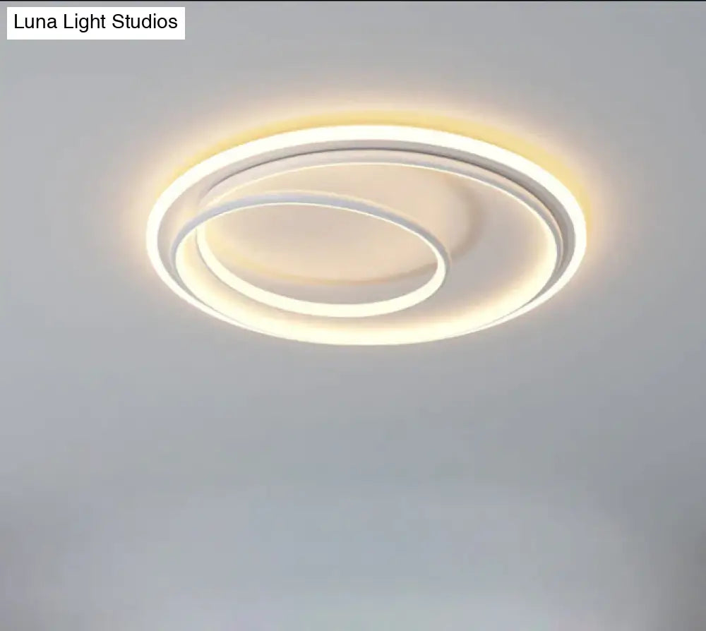 Master Bedroom Study Simple Modern Atmosphere Personalized Creative Led Room Ceiling Lamp White /