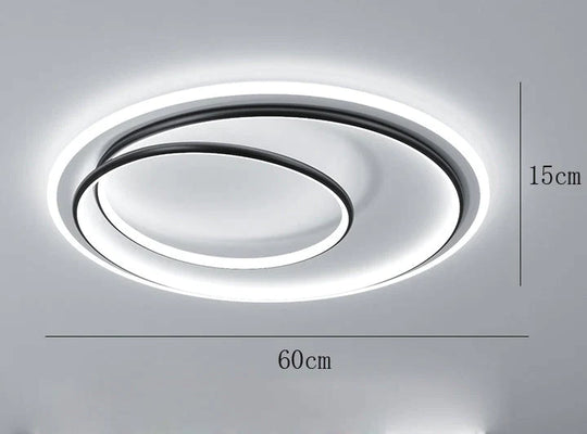 Master Bedroom Study Simple Modern Atmosphere Personalized Creative Led Room Ceiling Lamp Black /