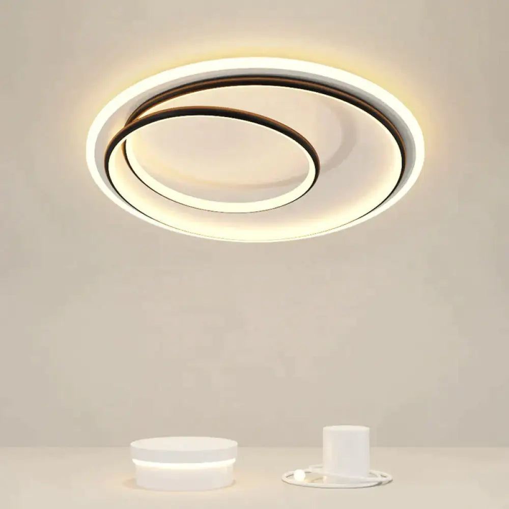 Master Bedroom Study Simple Modern Atmosphere Personalized Creative Led Room Ceiling Lamp Black /