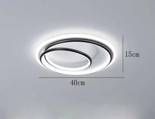 Master Bedroom Study Simple Modern Atmosphere Personalized Creative Led Room Ceiling Lamp Black /