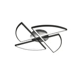 Matte Black Windmill Ceiling Lights Modern Led Lamp For Living Room Bedroom Study Children Fixtures