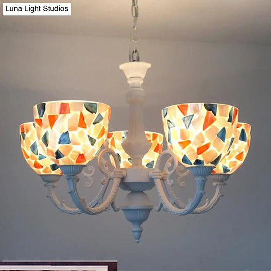 Mediterranean Style Shell Chandelier With 3/5/8 Lights: Perfect For Living Room Décor 5 /