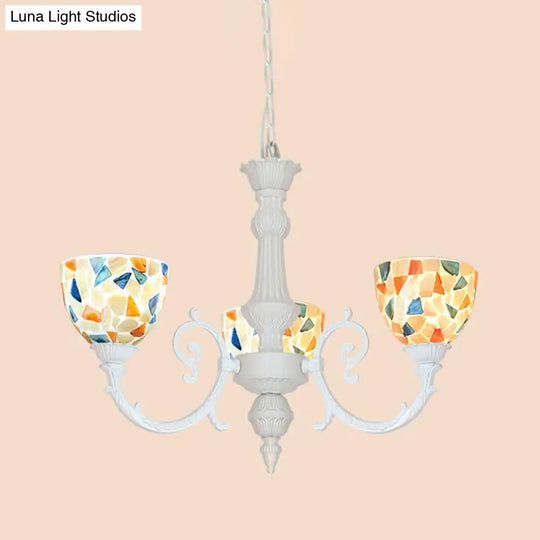 Mediterranean Style Shell Chandelier With 3/5/8 Lights: Perfect For Living Room Décor 3 /