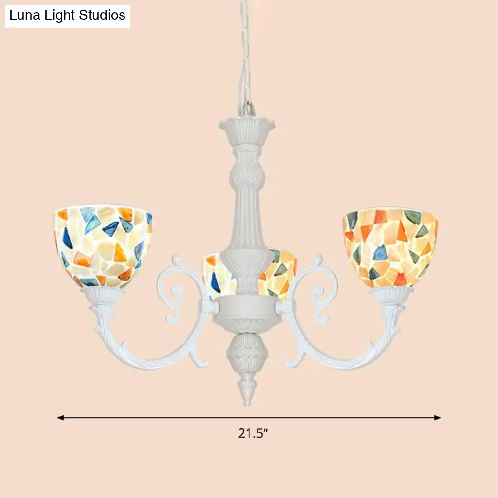 Mediterranean Style Shell Chandelier With 3/5/8 Lights: Perfect For Living Room Décor