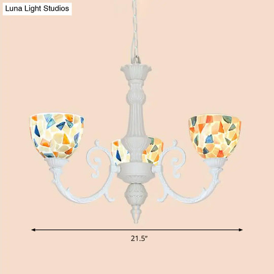 Mediterranean Style Shell Chandelier With 3/5/8 Lights: Perfect For Living Room Décor