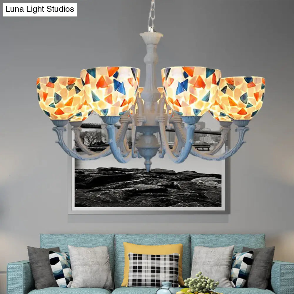 Mediterranean Style Shell Chandelier With 3/5/8 Lights: Perfect For Living Room Décor 8 /