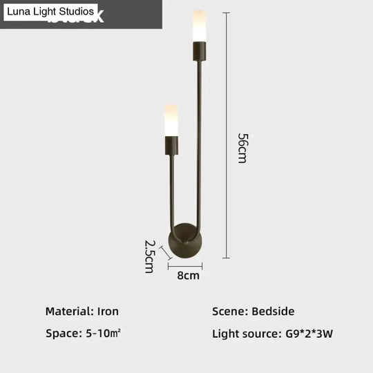 Meral - Modern Minimalist Bedside Led Wall Lamp