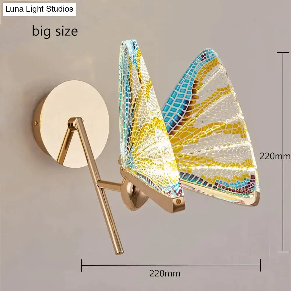 Merve - Nordic Creative Colorful Butterfly Led Wall Lamp Type 4 Big / Warm White