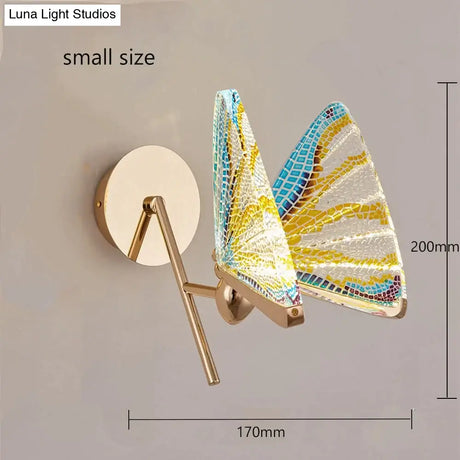 Merve - Nordic Creative Colorful Butterfly Led Wall Lamp Type 4 Small / Warm White