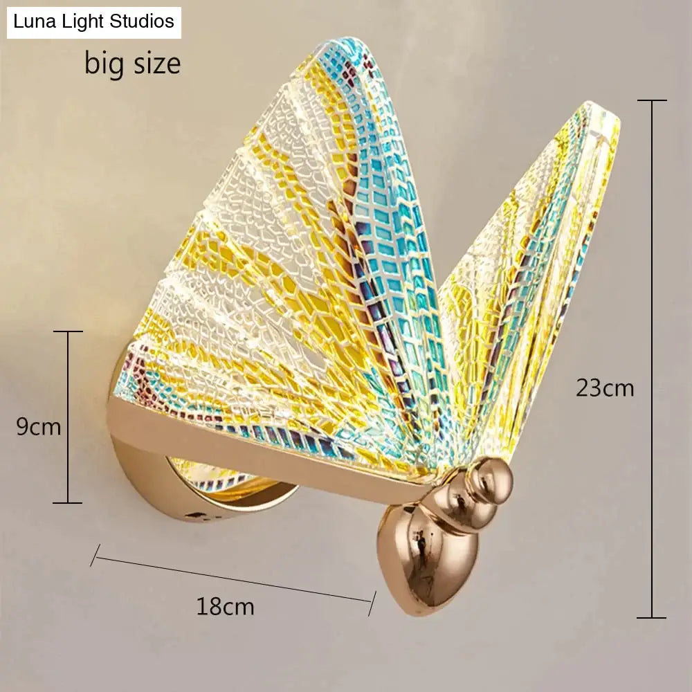 Merve - Nordic Creative Colorful Butterfly Led Wall Lamp Type 2 Big / Warm White