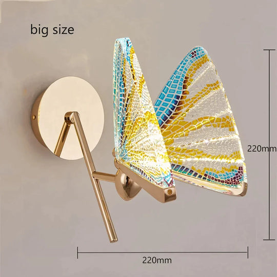 Merve - Nordic Creative Colorful Butterfly Led Wall Lamp Type 4 Big / Warm White