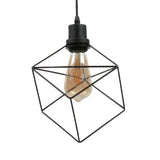 Metal Caged Pendant Lighting - Farmhouse Style 1 Light Black / D
