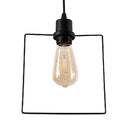 Metal Caged Pendant Lighting - Farmhouse Style 1 Light Black / E