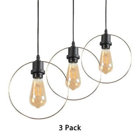 Metal Caged Pendant Lighting - Farmhouse Style 1 Light Black / G 3