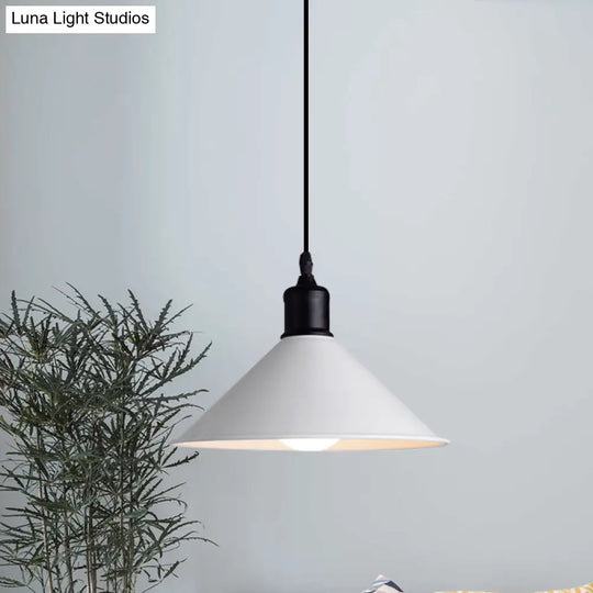 Adjustable Cord Metal Pendant Light For Dining Table - Modern 1-Light Conical Ceiling (7.5/8.5