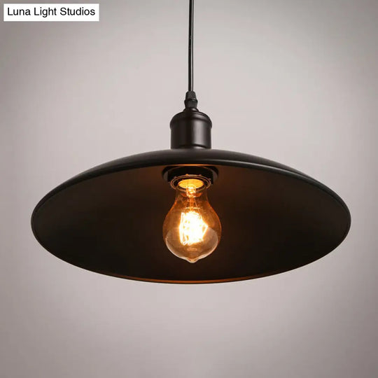 Metal Dome Shaped Pendulum Light - Farmhouse 1-Light Hanging Lamp Kit
