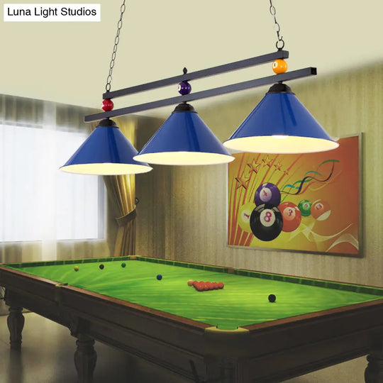 Metal Hanging Island Light - Industrial Billiard Club Pendant