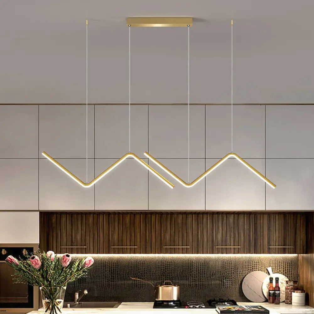 Metal Multi-Pendant Black/Gold Led Ceiling Light In Warm/White Gold / Warm