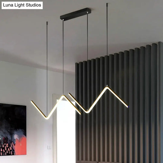 Metal Multi-Pendant Black/Gold Led Ceiling Light In Warm/White