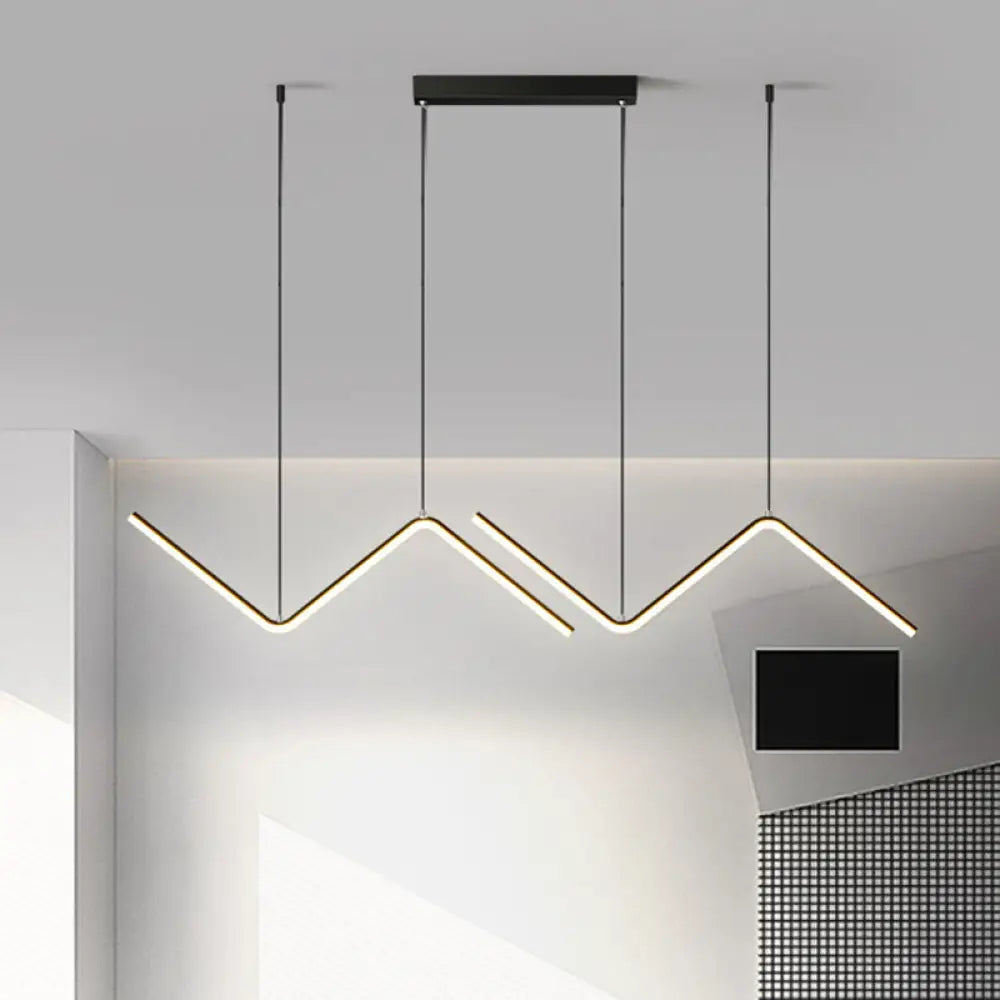 Metal Multi-Pendant Black/Gold Led Ceiling Light In Warm/White Black / White