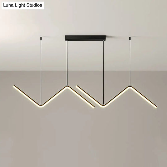 Metal Multi-Pendant Black/Gold Led Ceiling Light In Warm/White