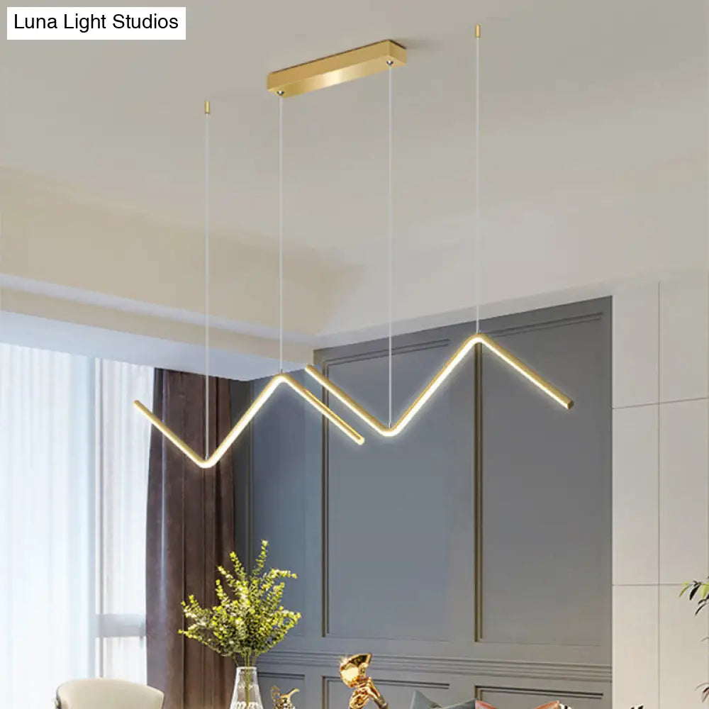 Metal Multi-Pendant Black/Gold Led Ceiling Light In Warm/White