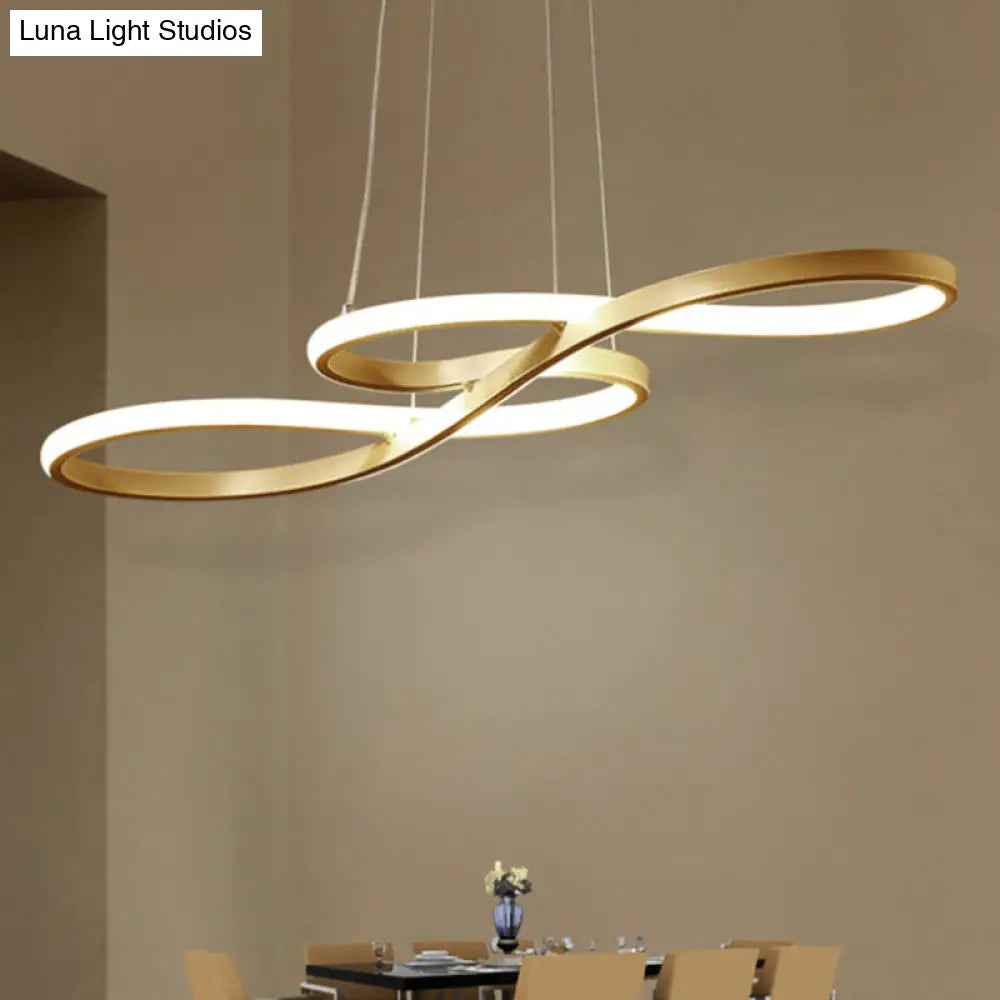 Metal Musical Note Led Pendant Chandelier - Table Suspension Lamp