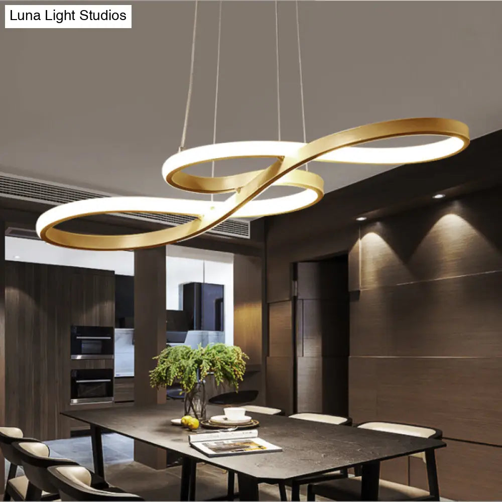 Metal Musical Note Led Pendant Chandelier - Table Suspension Lamp