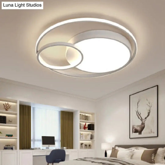 Metal Nordic Halo Led Bedroom Ceiling Light Fixture