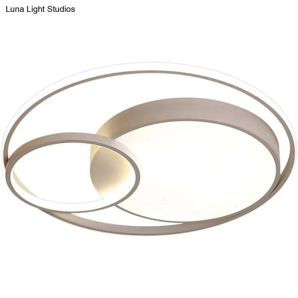 Metal Nordic Halo Led Bedroom Ceiling Light Fixture