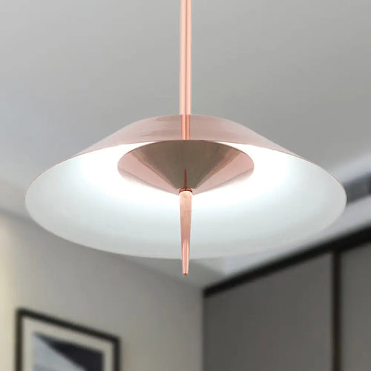 Metal Nordic Style Pendant Light - Black/Copper/Gold Cone Shade Perfect For Dining Rooms Copper