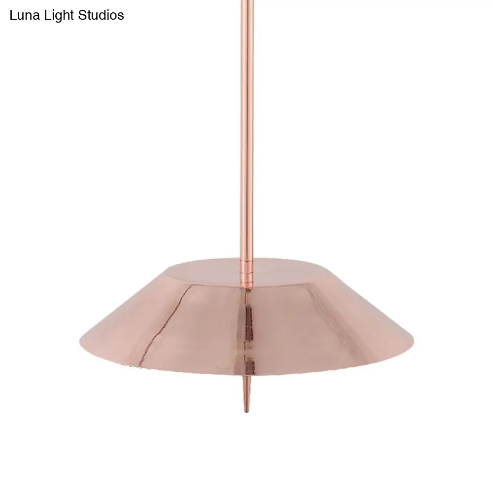 Nordic Style Metal Pendant Light With Cone Shade - Black/Copper/Gold Finish Ideal For Dining Room &