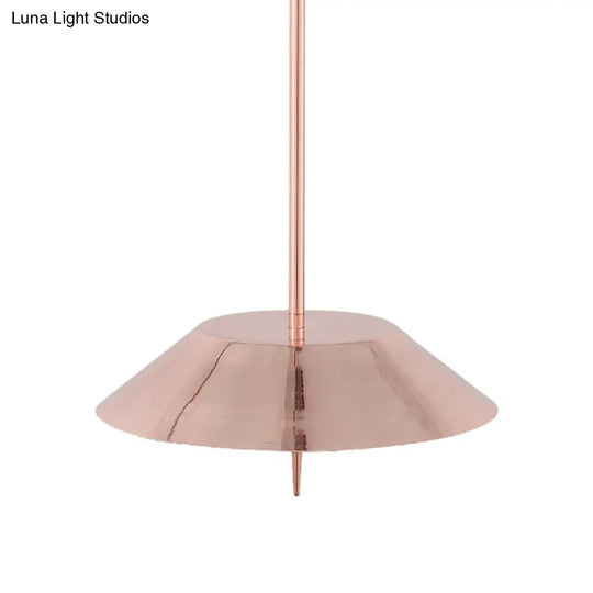 Nordic Style Metal Pendant Light With Cone Shade - Black/Copper/Gold Finish Ideal For Dining Room &