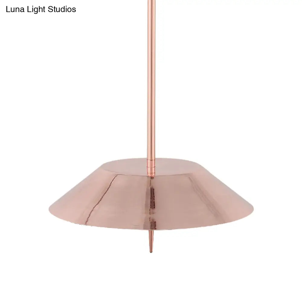 Metal Nordic Style Pendant Light - Black/Copper/Gold Cone Shade Perfect For Dining Rooms