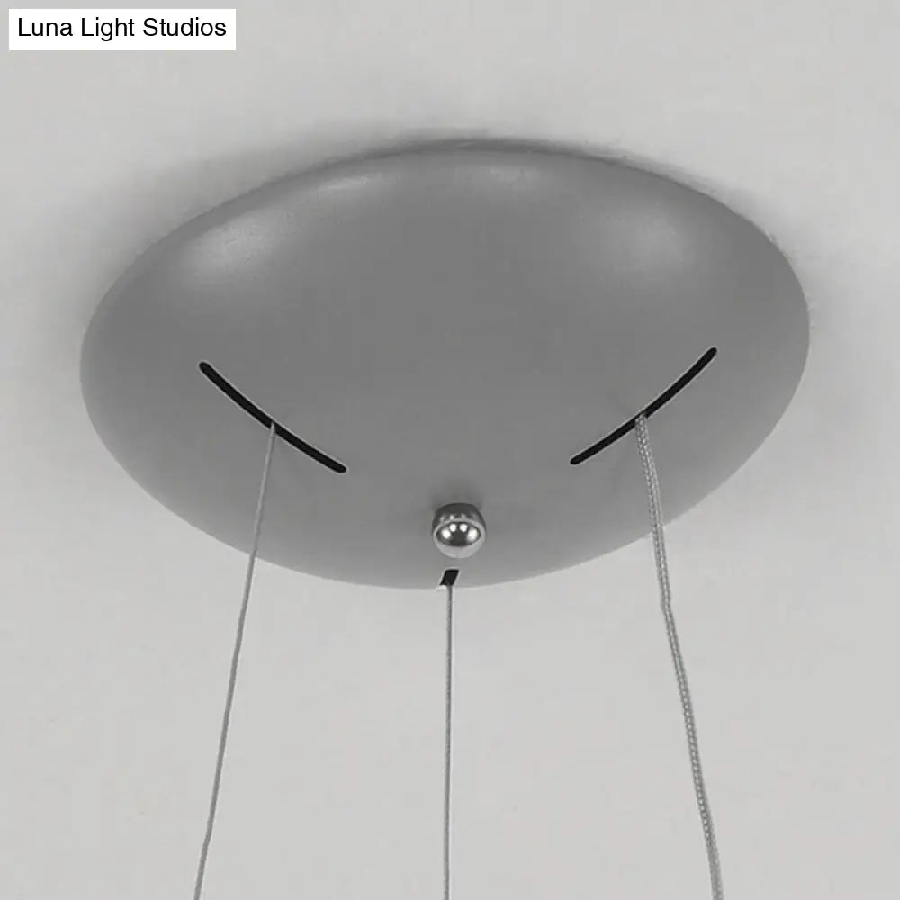 Sleek Metal Pendant Ceiling Light - Simple Design Gray Or White 1 Head Warm/White 18 23.5 Wide