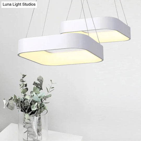 Sleek Metal Pendant Ceiling Light - Simple Design Gray Or White 1 Head Warm/White 18 23.5 Wide