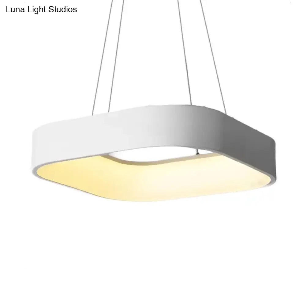 Sleek Metal Pendant Ceiling Light - Simple Design Gray Or White 1 Head Warm/White 18 23.5 Wide