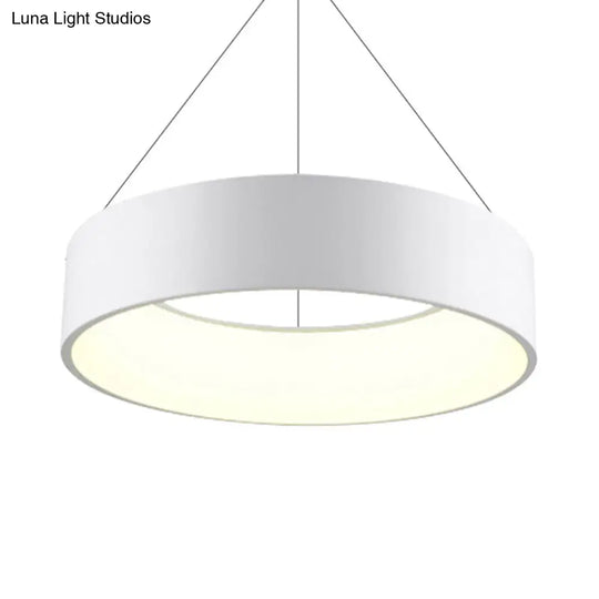 Sleek Metal Pendant Ceiling Light - Simple Design Gray Or White 1 Head Warm/White 18 23.5 Wide