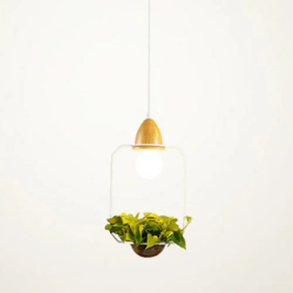 Metal Pendant Hanging Light With Industrial Style For Dining Room - 1 Head Plant Pot Design White /