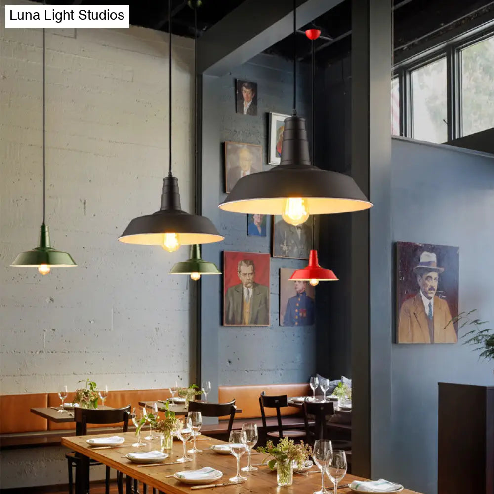 Metal Pendant Light With Industrial Style Shade - Perfect For Coffee Shop Or Restaurant