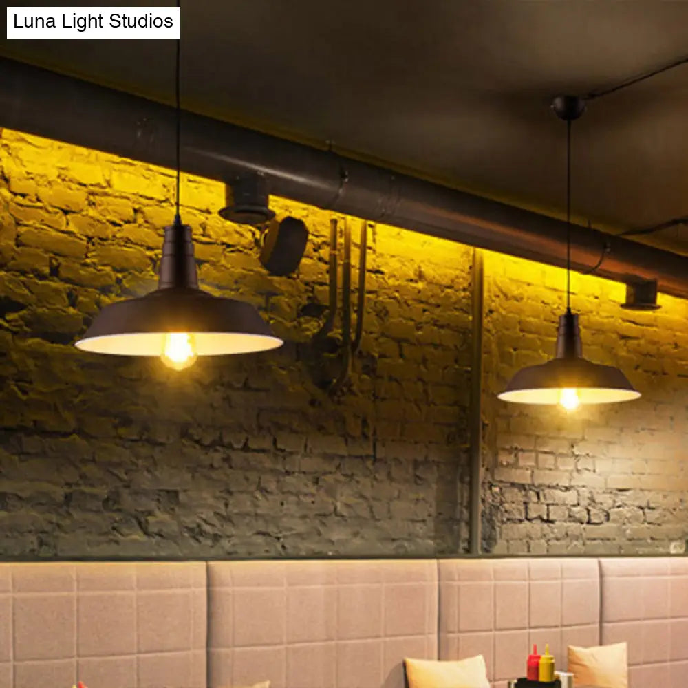 Metal Pendant Light With Industrial Style Shade - Perfect For Coffee Shop Or Restaurant