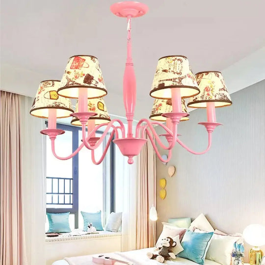 Metal Pink Bag-Inspired Chandelier Light For Contemporary Girls Bedroom 6 /